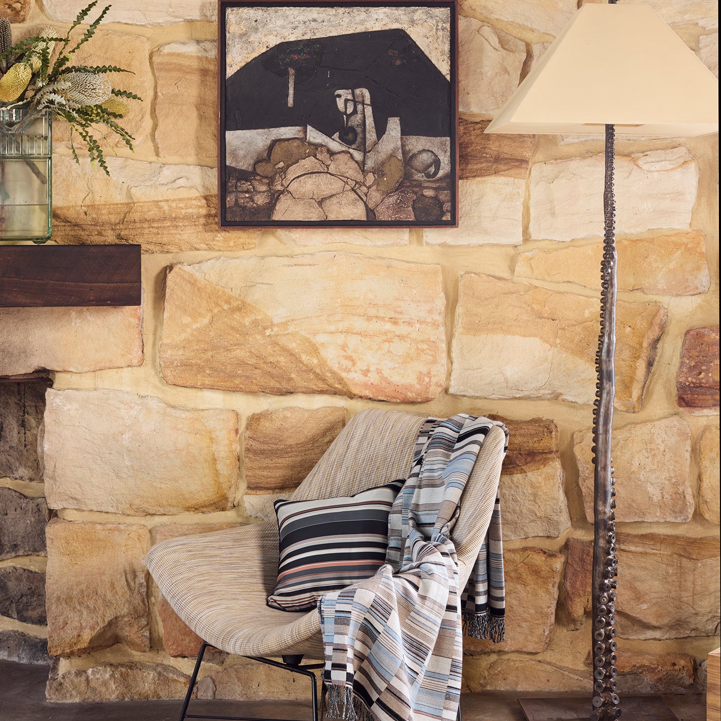 Fields Fabric in Basalt
