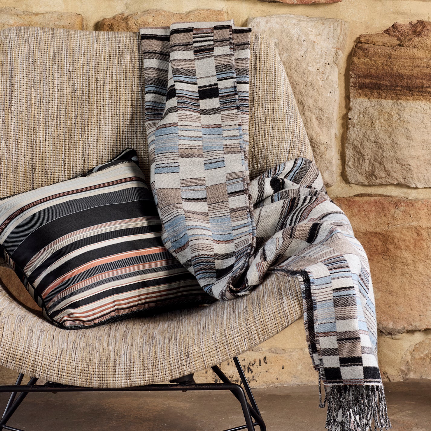 Fields Fabric in Basalt