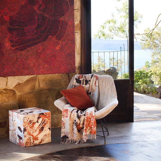 Soft cushion in Rust