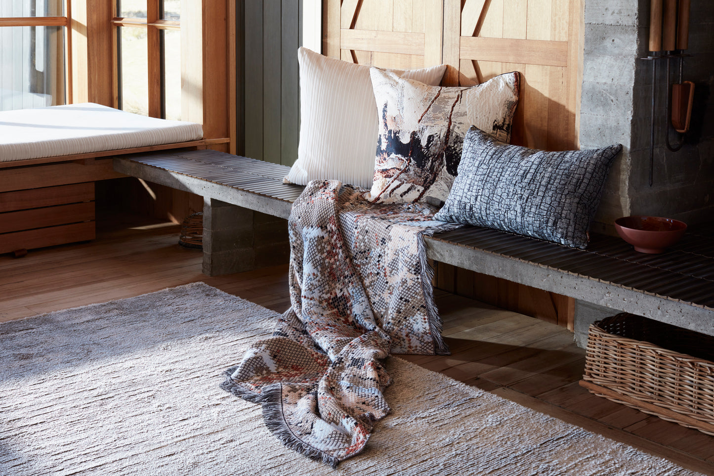 Slate fabric in Salt